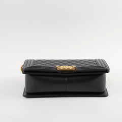 Chanel Old Medium Boy Bag Black Caviar GHW