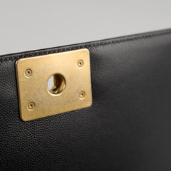 Chanel Old Medium Boy Bag Black Caviar GHW