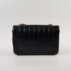 Chanel 1991-1994 Lambskin Mademoiselle Flap Black