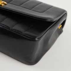 Chanel 1991-1994 Lambskin Mademoiselle Flap Black