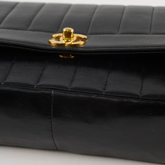 Chanel 1991-1994 Lambskin Mademoiselle Flap Black