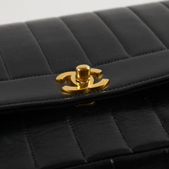 Chanel 1991-1994 Lambskin Mademoiselle Flap Black