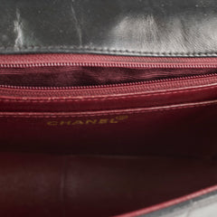 Chanel 1991-1994 Lambskin Mademoiselle Flap Black