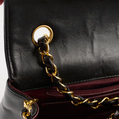 Chanel 1991-1994 Lambskin Mademoiselle Flap Black