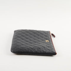 Chanel O case Clutch Caviar Black