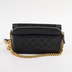 Chanel Boy Wallet On Chain WOC Caviar Black