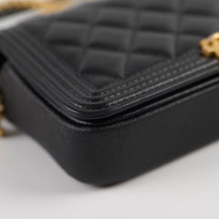 Chanel Boy Wallet On Chain WOC Caviar Black