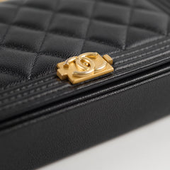 Chanel Boy Wallet On Chain WOC Caviar Black