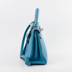 Deal of The Week - Hermes Kelly 28 Togo Leather Blue Jeans - G square (2003)