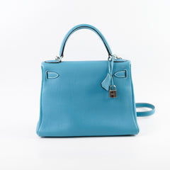 Deal of The Week - Hermes Kelly 28 Togo Leather Blue Jeans - G square (2003)