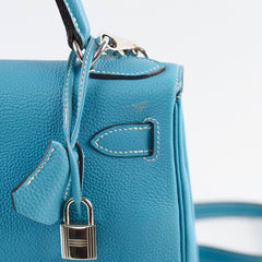 Deal of The Week - Hermes Kelly 28 Togo Leather Blue Jeans - G square (2003)