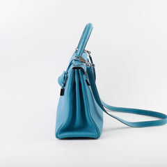 Deal of The Week - Hermes Kelly 28 Togo Leather Blue Jeans - G square (2003)