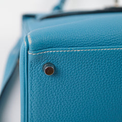 Deal of The Week - Hermes Kelly 28 Togo Leather Blue Jeans - G square (2003)