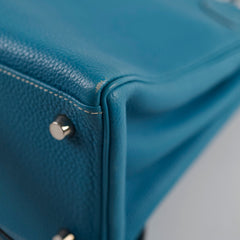 Deal of The Week - Hermes Kelly 28 Togo Leather Blue Jeans - G square (2003)