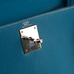 Deal of The Week - Hermes Kelly 28 Togo Leather Blue Jeans - G square (2003)