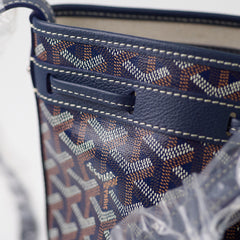 Goyard Petit Flot Bucket Bag Navy