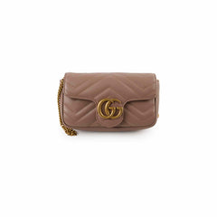 Gucci GG Supermini Marmont Matelasse Dusty Pink