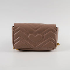 Gucci GG Supermini Marmont Matelasse Dusty Pink