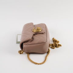 Gucci GG Supermini Marmont Matelasse Dusty Pink