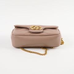 Gucci GG Supermini Marmont Matelasse Dusty Pink