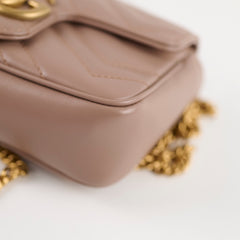 Gucci GG Supermini Marmont Matelasse Dusty Pink