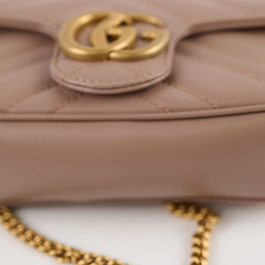 Gucci GG Supermini Marmont Matelasse Dusty Pink