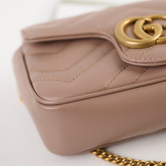 Gucci GG Supermini Marmont Matelasse Dusty Pink