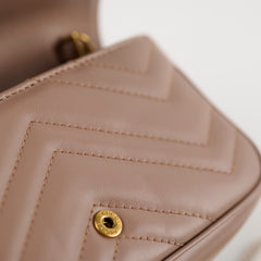 Gucci GG Supermini Marmont Matelasse Dusty Pink