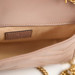 Gucci GG Supermini Marmont Matelasse Dusty Pink