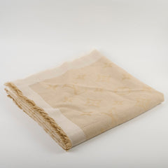 Louis Vuitton Beige Scarf Wool/Silk 135 x 135cm