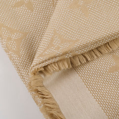 Louis Vuitton Beige Scarf Wool/Silk 135 x 135cm