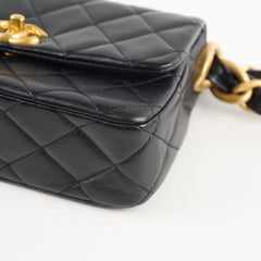 Chanel Seasonal Shoulder Bag Lambskin Black