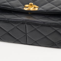 Chanel Seasonal Shoulder Bag Lambskin Black