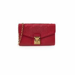 Louis Vuitton Wallet On Chain Red Empreinte