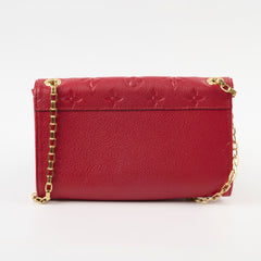 Louis Vuitton Wallet On Chain Red Empreinte