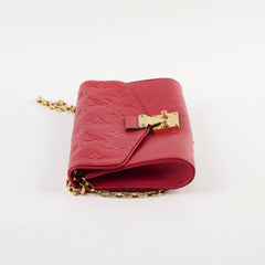 Louis Vuitton Wallet On Chain Red Empreinte