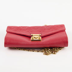 Louis Vuitton Wallet On Chain Red Empreinte
