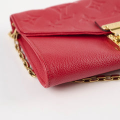 Louis Vuitton Wallet On Chain Red Empreinte