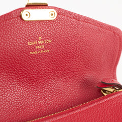 Louis Vuitton Wallet On Chain Red Empreinte