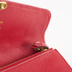 Louis Vuitton Wallet On Chain Red Empreinte