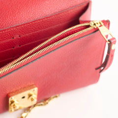 Louis Vuitton Wallet On Chain Red Empreinte