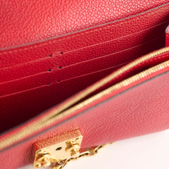 Louis Vuitton Wallet On Chain Red Empreinte