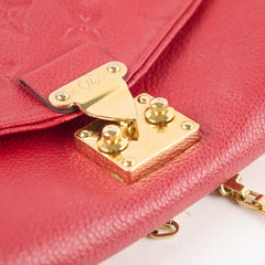 Louis Vuitton Wallet On Chain Red Empreinte