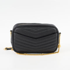Saint Laurent Mini Camera Lou Crossbody Bag Black