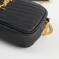Saint Laurent Mini Camera Lou Crossbody Bag Black