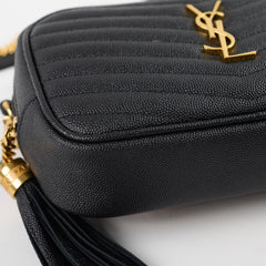 Saint Laurent Mini Camera Lou Crossbody Bag Black