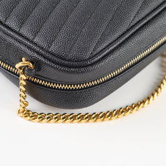 Saint Laurent Mini Camera Lou Crossbody Bag Black