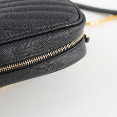 Saint Laurent Mini Camera Lou Crossbody Bag Black