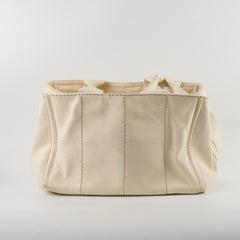 Prada White Canapa Medium Bag