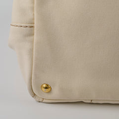 Prada White Canapa Medium Bag